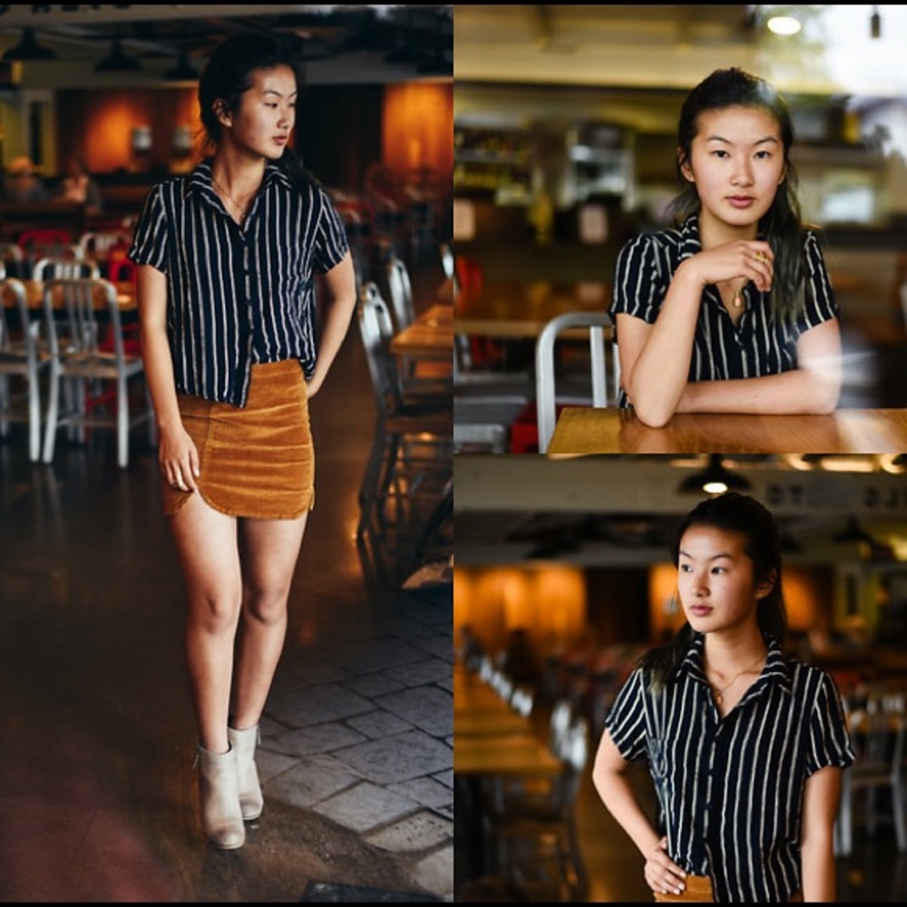 Brandy Melville striped button down top